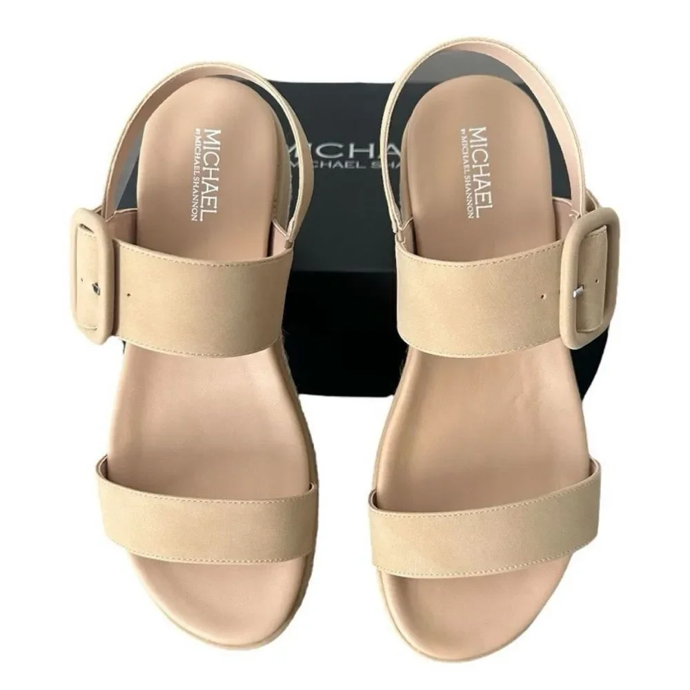 Michael Shannon Kira Tan Espadrille Platform Sandal 11